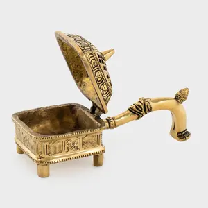 Quemador de incienso de latón a granel, soporte de quemador de incienso, Dhoop, Dani, para Temple, oficina, casa, soporte para Agarbatti, Bakhoor, Loban - Product Image 1