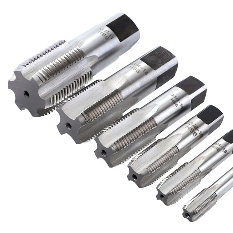 1/4"-18 NPT Tapered Pipe Thread Tap - High Speed Steel (HSS), Straight Flute, For Pipe Fittings