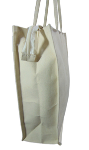 Sac fourre-tout en toile personnalisé avec photo géométrique laminée, motif floral, impression numérique, grande taille, utilisation en extérieur, poignée en coton, fermeture à glissière - Product Image 6