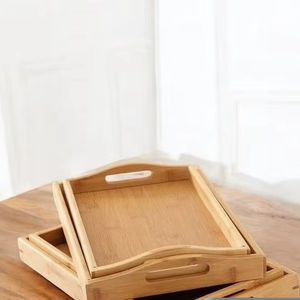 <b>Wooden</b> Rectangular Food Grade Single Storage Tray for Kitchen Bathroom Spice Tableware Beverage Use-Spa Hospitality Gift <b>Basket</b> - Product Image 1