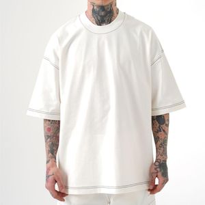 T-shirt Tricoté Haut de Gamme en Coton 100%, Personnalisé, GSM Surdimensionné, Qualité et Confection Premium, Style Safari 2023 pour Hommes (Vente en Gros) - Product Image 1