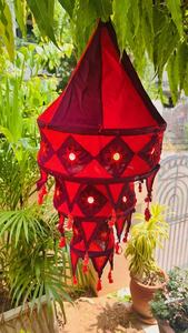 โคมไฟแขวนผ้าทำมือหลากสีสำหรับงานแต่งงานงานตกแต่งในร่มและกลางแจ้ง - Product Image 3