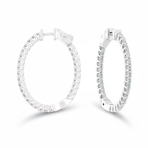 Pendientes de Aro para Mujer en Oro de 14K y Diamantes Naturales para Uso Diario - Product Image 1