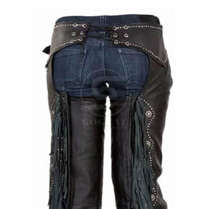 Chaps en cuir pour femmes de haute qualité et tendance 2025, couleur unie, best-seller, prix bas, chaps en cuir pour femmes - Product Image 4