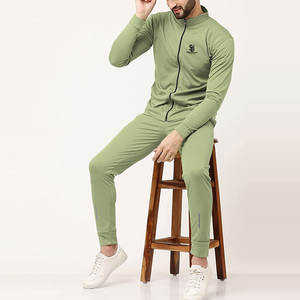Nueva llegada al por mayor de los hombres Jogging Suit Color sólido Casual Moda de dos piezas Hombres Jogging Suit - Product Image 4