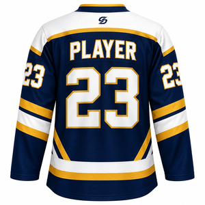 Maillot de hockey sur glace SINEWY SPORTS unisexe à manches longues, sublimé, anti-humidité, à capuche, coupe régulière adulte, double fermeture éclair sur le devant - Product Image 2