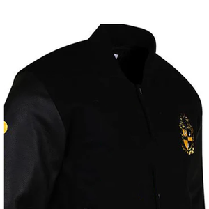 แจ็คเก็ตวาร์ซิตี้ลำลองผู้ชายแบบ OEM ปักโลโก้ตามสั่ง เสื้อผ้าแคนวาสสไตล์วินเทจสำหรับฤดูหนาว แจ็คเก็ตวาร์ซิตี้แบบกำหนดเองสำหรับผู้ชาย - Product Image 5