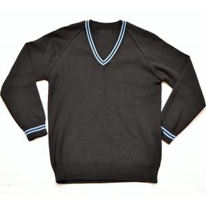 Pull d'uniforme scolaire haut de gamme en mélange de coton, doux et respirant, tricoté pour étudiants, fournisseur en gros - Product Image 1