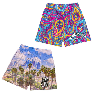 กางเกงขาสั้นกีฬาผ้าตาข่ายพิมพ์ลายสตรีทแวร์โพลีเอสเตอร์แห้งเร็วสำหรับฤดูร้อนสำหรับผู้ชาย ผู้ผลิตแบบลำลอง - Product Image 2