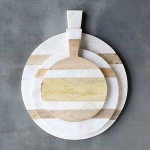 Tabla de Cortar Queso Cuadrada de Madera y Mármol Hecha a Mano de Primera Calidad |   Tabla de Cortar de Madera Natural de 1.5 cm de Grosor, Apta para Lavavajillas y Ecológica - Product Image 3