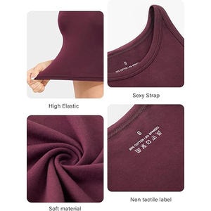 Camiseta sin mangas de gimnasio de alta elasticidad para mujer, ropa deportiva para Yoga, camiseta sin mangas con tela de alta calidad, ropa deportiva para mujer - Product Image 4