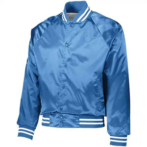 Satin Baseball Varsity <b>Men's</b> Clothing <b>Jackets</b> Embroidery Patches Customized Design <b>Long</b> Sleeve College Baseball <b>Jacket</b> For <b>Men</b> - Product Image 6