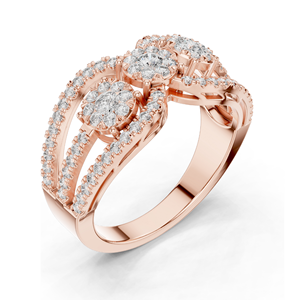 Lab-Grown <b>Diamond</b> <b>Ring</b> for Women 0.75 CT VVS-VS EF Clarity 18KT, 14KT, 10KT Gold & 925 Silver Rose, Yellow, White Gold & - Product Image 5
