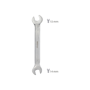 Chiave Fissa Plus 14x15 in Acciaio al Cromo Vanadio DIN 3110 - Product Image 2