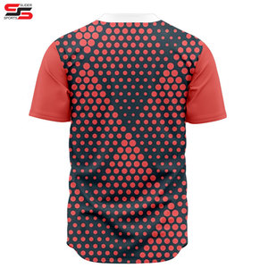 เสื้อกีฬาเบสบอลและซอฟต์บอลสีขาวสำหรับผู้ชายเสื้อกีฬาโพลีเอสเตอร์แบบซับลิเมชันระบายอากาศได้ดี - Product Image 2