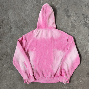Sudadera con Capucha de Alta Calidad, Personalizada, con Efecto Desgastado por el Sol, con Pedrería, Lavada al Ácido, de Peso Pesado, 100% Algodón, Unisex, Estilo Urbano - Product Image 2