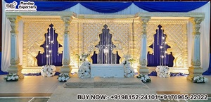 Escenario Decorativo para Nikah Musulmán, Escenario de Boda Tallado en Fibra, Fabricante de Escenarios de Boda Indios, Australia, Irlanda, Estados Unidos, Reino Unido, Irlanda - Product Image 3