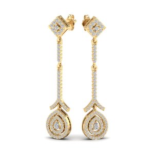 REYES High End 14K 18K 22K Gold Lab Grown Diamond Pendientes Diseño clásico Mujeres brillantes Joyería de moda Pendientes de regalo de compromiso - Product Image 6