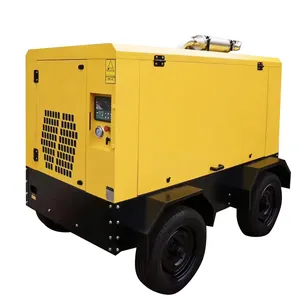 60KW Hot Selling Product Single-compression Diesel Mobile Screw Air Compressor