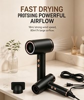 Sèche-cheveux professionnel haute vitesse 110000 tr/min Moteur BLDC sans balais 1400W Protection thermique ionique négative Concentrateur magnétique