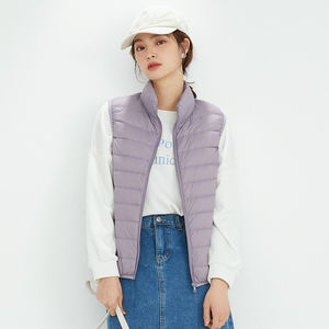 Chaleco Acolchado Impermeable y Cortavientos para Mujer, Logotipo Personalizado OEM, Ligero, Acolchado de Diamantes, Chaqueta sin Mangas para Exteriores, Senderismo - Product Image 6