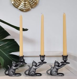 Cat Shape Metal in Aluminum Candle Holder High Quality <b>Hand</b> Carving Fancy Candle Making <b>Mold</b> - Product Image 3
