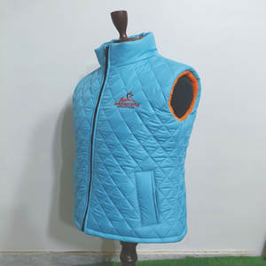 Chaleco de Invierno para Hombre, Grueso, con Capucha Desmontable, Cierre de Cremallera, Estilo Deportivo, para Exteriores, de Poliéster Tejido, Sin Mangas, Acolchado - Product Image 5