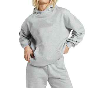 Pull Baggy Surdimensionné Femmes Long À Capuche Goutte D'épaule Style Streetwear Solide Velours À Capuche Service OEM - Product Image 1