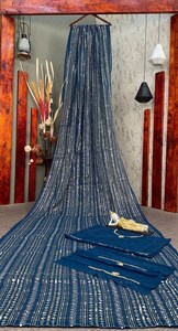 Designer พรีเมี่ยมนุ่ม Georgette ลําดับงาน Saree สําหรับผู้หญิง Designer สารีชุดแต่งงานสารีจัดแต่งทรงสตรีสารีสวมใส่ - Product Image 6