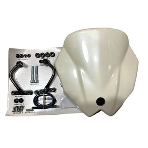 Pare-brise pour Yamaha XJ6 600 2009-2011, écran anti-mouches blanc - Product Image 1