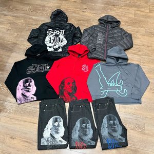 Ropa de calle estilo colección de invierno logotipo frontal patrón sólido Sudadera con capucha 2025 nueva llegada hombres cremallera completa serigrafía sudaderas con capucha de lana - Product Image 2