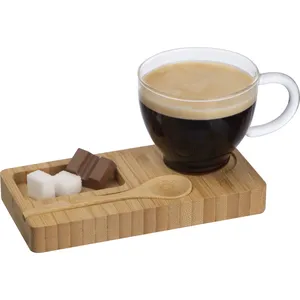 ถาดไม้ไผ่สีชมพูแบบสั่งทำพิเศษพร้อมชุดอุปกรณ์กาแฟและชา - Product Image 3
