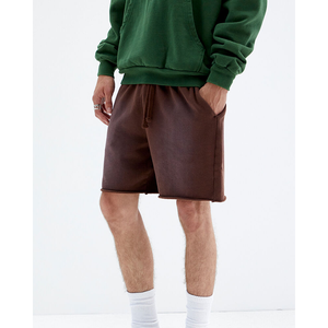 Personnalisable 100% coton lavage à l'acide Sweat Shorts High Street Style Solid Pattern Mid Waist Créez votre idée - Product Image 3