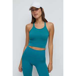 Top corto sin costuras con tirantes cruzados - Product Image 1