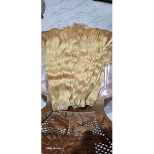Meilleur prix #613 # Blonde Trame Cheveux Raides Bundles Lace Frontal Cheveux Humains Armure Bundles et Fermeture Ensemble Extension de Cheveux - Product Image 1