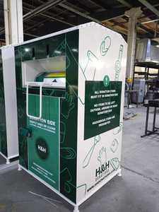 Contenedores de Acero Galvanizado para Zapatos, Libros, Colecciones Grandes Personalizadas, Contenedores de Donación de Ropa para Productos Desechados - Product Image 6