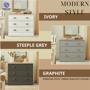 Mueble de Almacenamiento Moderno con 3 Cajones, Fácil de Montar, Mesa Auxiliar para Cocina y Espacios de Estar, Muebles para el Hogar Hechos en Vietnam - Product Image 6