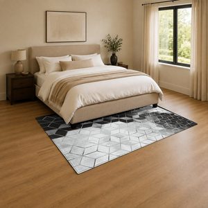 <b>RUGS</b> DEPOT LXDP-0597 Wholesale <b>Charcoal</b> <b>Grey</b> Designer Pattern Digital Printed Machine Washable Chenille Area <b>Rug</b> Non Slip - Product Image 3