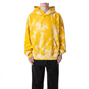 Sudadera con Capucha para Hombre, Corte Regular, Bordada, Tie-Dye, Manga Larga, Algodón French Terry, Informal, Transpirable y Sostenible - Product Image 6