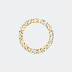 2.00CTW Round Brilliant Cut Moissanite Eternity <b>Ring</b> Prong <b>Set</b> Full Diamond Band Luxury Wedding Anniversary <b>Ring</b> <b>For</b> <b>Women</b> - Product Image 4