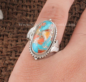 Único diseñador rubí corte ovalado bisel ajuste anillo hecho a mano plata esterlina boda joyería al por mayor - Product Image 2