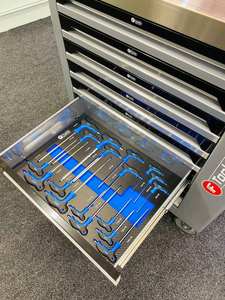 CAJA DE HERRAMIENTAS COMPLETA CON CAJA INDUSTRIAL DE HERRAMIENTAS-EDICIÓN LIMITADA Gabinete de herramientas de metal de 7 cajones Carro de rodillos de acero y hierro para taller - Product Image 5