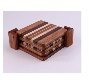 Sous-verres bruns thème Vintage fournitures directes tapis de Table dîner petit déjeuner finition naturelle sous-verres ensembles pour la maison et la décoration de Table - Product Image 4