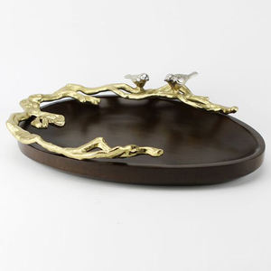 Decorative Gold <b>Mirror</b> <b>Tray</b> Christmas Wedding Restaurant & Dining Room Decorative <b>Tray</b> <b>Rectangular</b> Shape Metal - Product Image 2