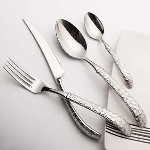 New Design Wedding Luxury Full Loop Design Handle Silver Plated Stainless Steel <b>Flatware</b> <b>Set</b> for Wedding - Product Image 4
