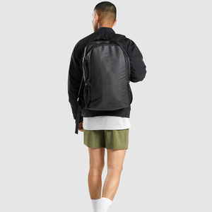 กางเกงขาสั้นออกกำลังกายผ้าโพลีเอสเตอร์สำหรับผู้ชาย OEM กางเกงออกกำลังกายผ้า100% แห้งเร็วเอวกลางกันรอยยับสำหรับสตรีทแบบมีสไตล์ - Product Image 4