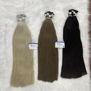 Top Selling Silky Straight Colored Bulk Human Hair Extensions Available Stock Wholesale Price Longest Hair Ratio