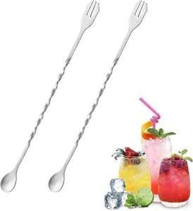 Cuchara agitadora de cóctel de latón, herramienta de barra personalizada de mango largo para mezclar bebidas y Accesorios de Vino - Product Image 3