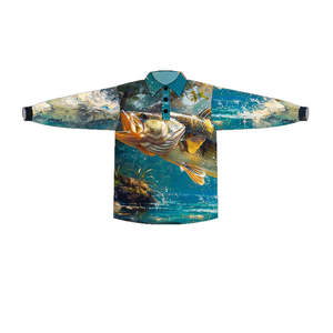 Camisas de Pesca Largas Personalizadas de Poliéster/Algodón, Talla Grande, Resistentes al Viento, de Secado Rápido, Transpirables, con Protección UPF 50 y Estampado por Sublimación - Product Image 2