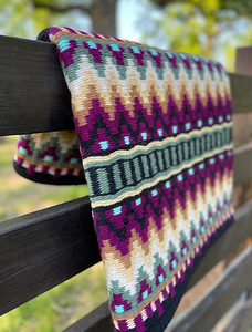 Couverture de selle Western Show Horse Design néo-zélandais Couverture de selle en laine faite à la main Top Tapis de selle en laine Taille - Product Image 5